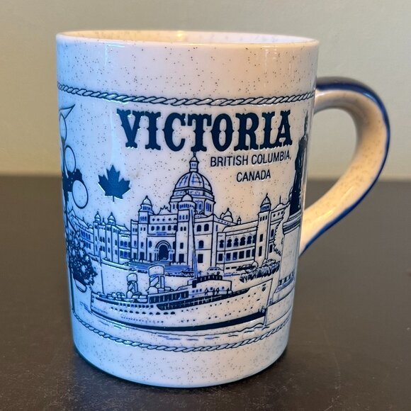 Victoria BRITISH COLUMBIA Canada Vintage Souvenir Embossed Stoneware Mug - Picture 2 of 10